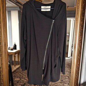 Plus Size Asymmetrical Zip Hoodie